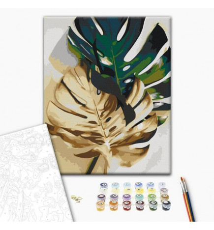 Paint By Numbers Kit - Golden Monstera