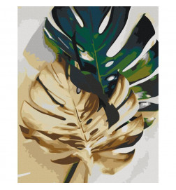 Tapybos pagal skaičius rinkinys - Golden Monstera