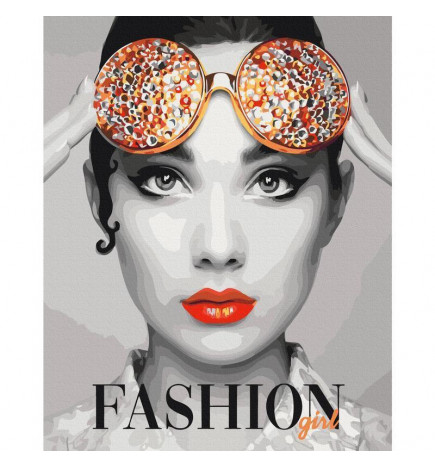 Platno za samostojno slikanje - Fashion Girl