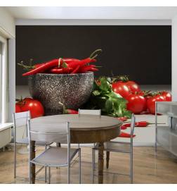 73,00 €Fotomurale con i pomodori e il peperoncino - Arredalacasa