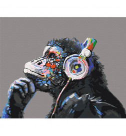 Paint By Numbers Kit - Musical Monkey