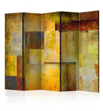 5-teiliges Paravent - Orange Hue of Art Expression  II [Room Dividers]