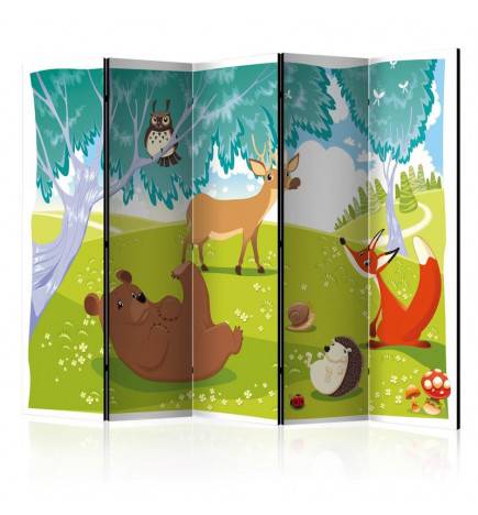 Paravent 5 volets - Funny animals II [Room Dividers]