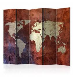 172,00 € 5-teiliges Paravent - Iron continents II [Room Dividers]