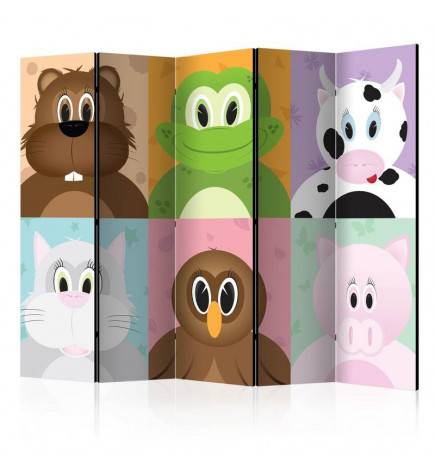 172,00 € Room Divider - Cheerful animals II [Room Dividers]