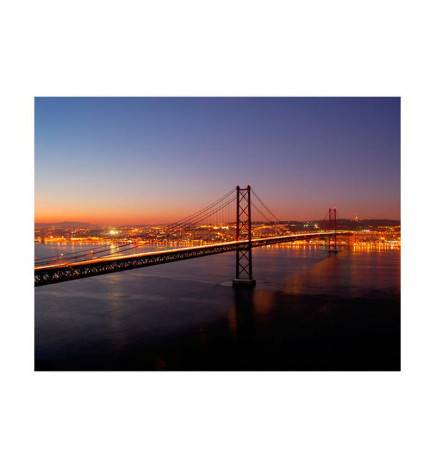 Fotomurale con il ponte di san francisco al tramonto