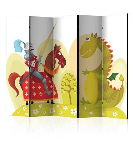 Paravent 5 volets - Dragon and knight II [Room Dividers]