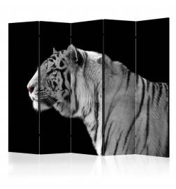 5-teiliges Paravent - White tiger II [Room Dividers]