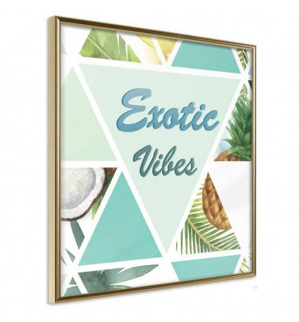 Exotic Poster met een ananas op de achtergrond, Arredalacasa
