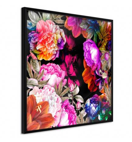 Plakāts ar daudz krāsainiem ziediem - Arredalacasa