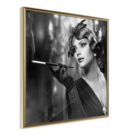 Plakatas su elegantiška rūkančia moterimi – Arredalacasa