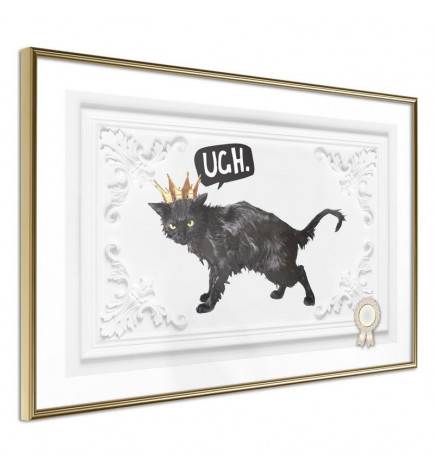 Plakat z zelo nervozno črno mačko - Arredalacasa