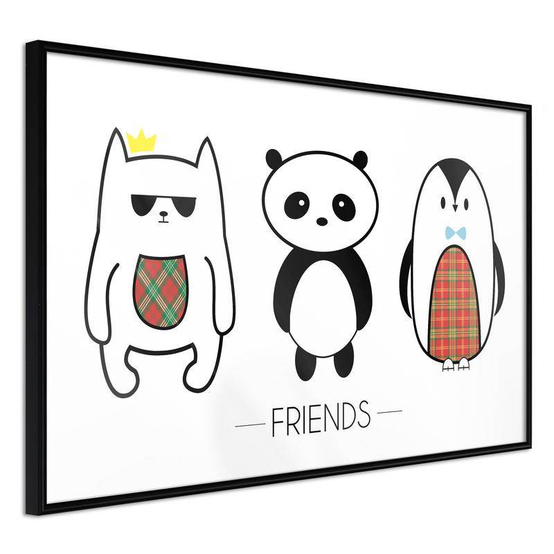 38,00 € Posters voor kinderen met een panda en zijn vrienden Arredalacasa