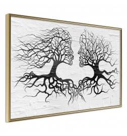 Poster in cornice con gli alberi in coppia - Arredalacasa