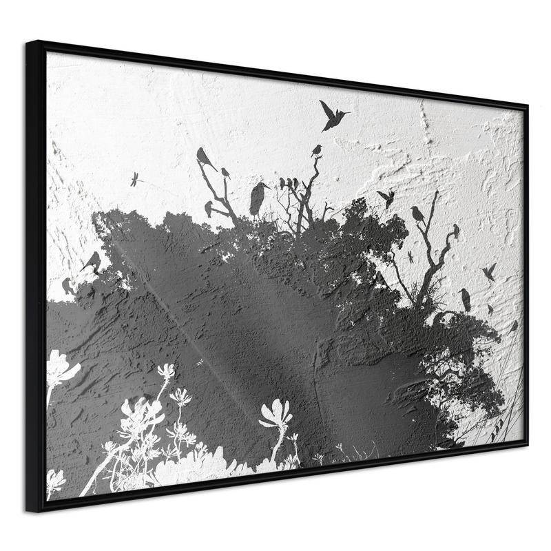 38,00 € Poster met zwarte en witte hummingbirds - Arredalacasa
