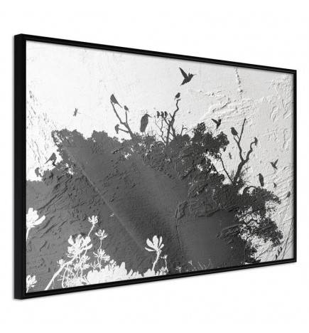 38,00 € Poster con dei colibrì in bianco e nero - Arredalacasa