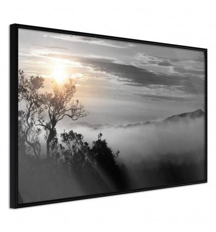 Poster in cornice con la nebbia al tramonto - Arredalacasa