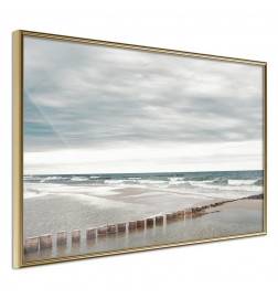 Plakat z lesenim hodnikom s pogledom na morje - Arredalacasa