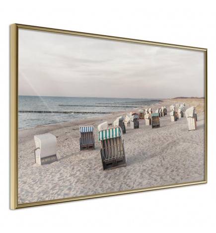 Plakāts ar klāja krēsliem pludmalē - Arredalacasa