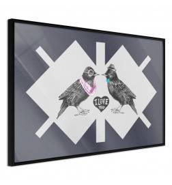 38,00 € Plakat z dvema elegantnima zaljubljenima pticama - Arredalacasa