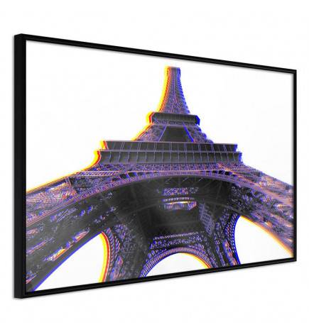 Plakatas su purpuriniu Eifelio bokštu – Arredalacasa