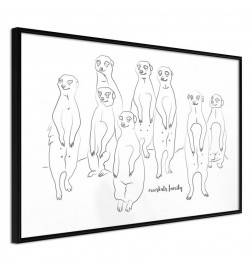 Poster in cornice con i suricati - Arredalacasa