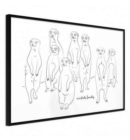 Poster in cornice con i suricati - Arredalacasa