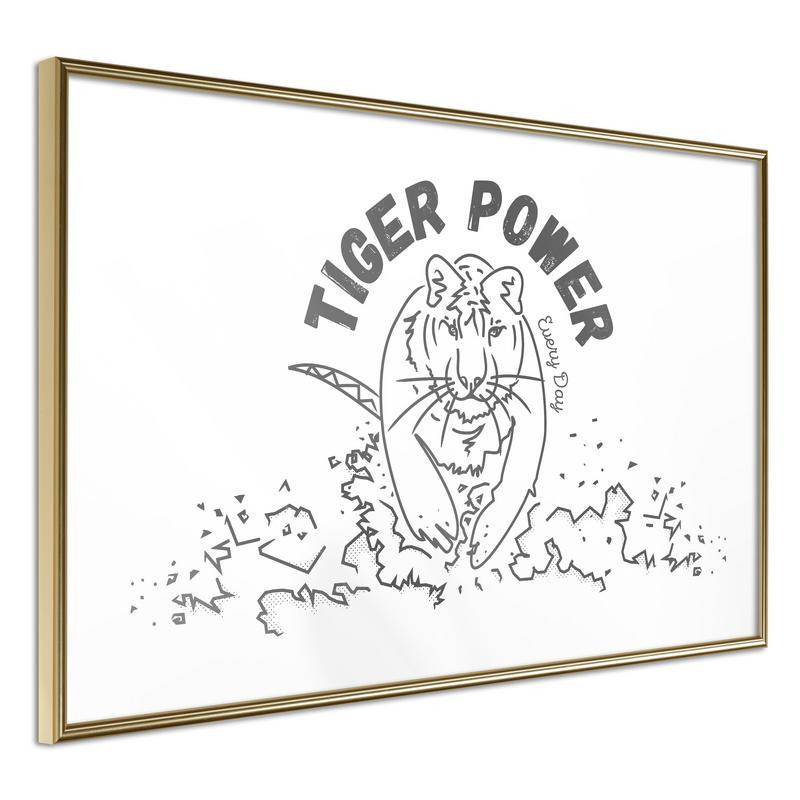 38,00 € Poster met een tijger, Arredalacasa
