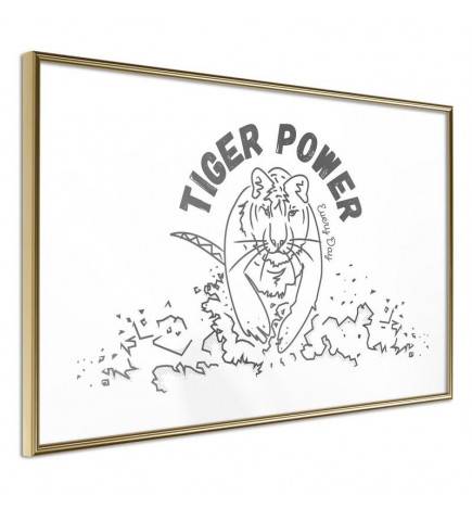 Poster in cornice con una tigre - Arredalacasa