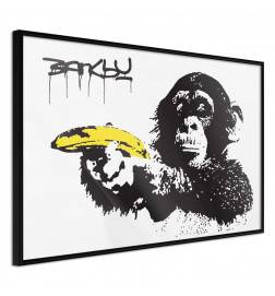 Plakāts ar pērtiķi un banānu - Arredalacasa