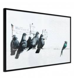 38,00 € Plakatas su paukščiais, protestuojančiais prieš migracijos srautus