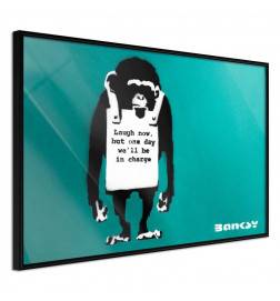 Poster met een trieste aap