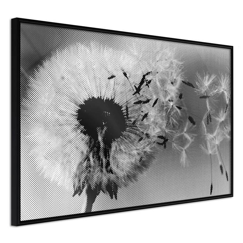 38,00 € Poster met een zwarte en witte saffier bloem