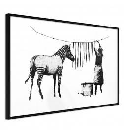 Plakat z zebro, ki jo perejo - Arredalacasa