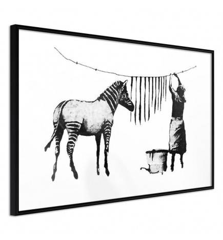 Poster met een zebra voor het wassen van Arredalacasa