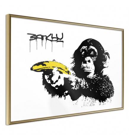Poster met een aap met bananen - Arredalacasa