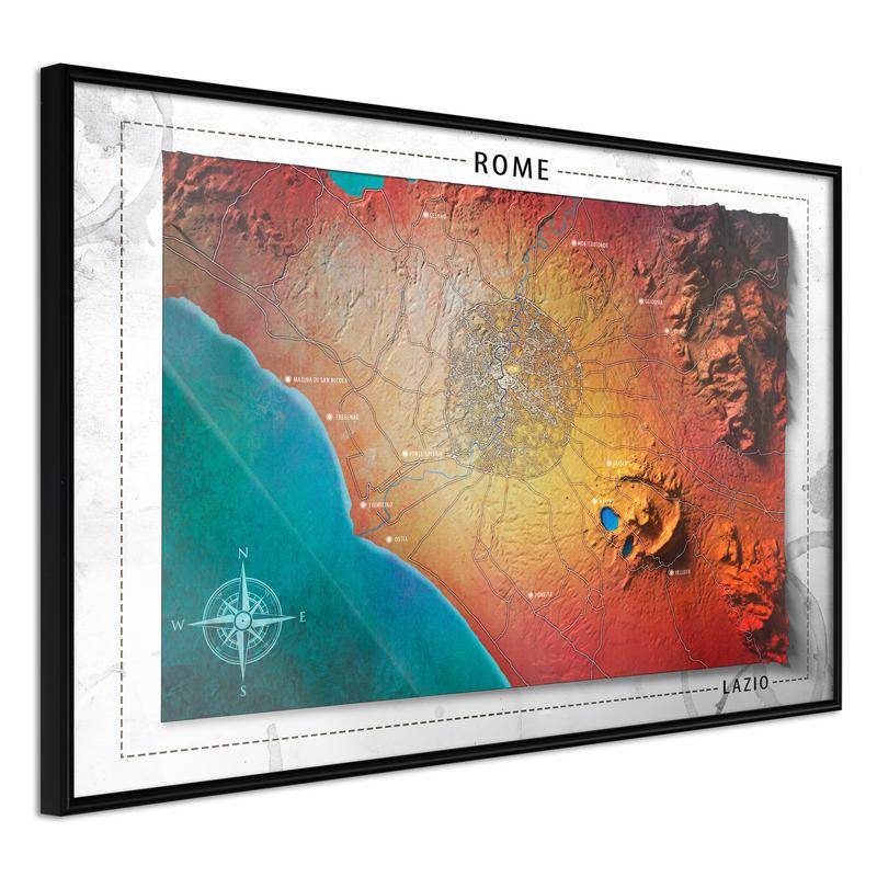 38,00 €Poster et affiche - Raised Relief Map: Rome