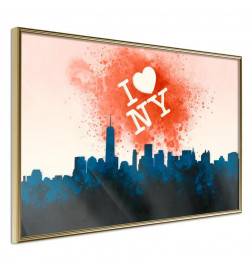 Poster in cornice con la scritta i love new york - Arredalacasa