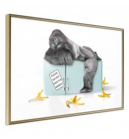 Poster met een aap met volle buik, Arredalacasa
