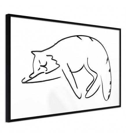 Poster in cornice col gatto addormentato - Arredalacasa