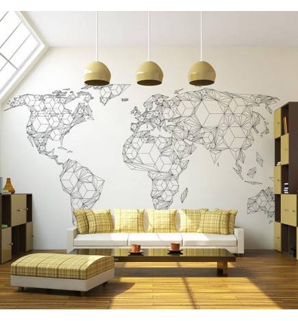 73,00 € Fotomural - Map of the World - white solids