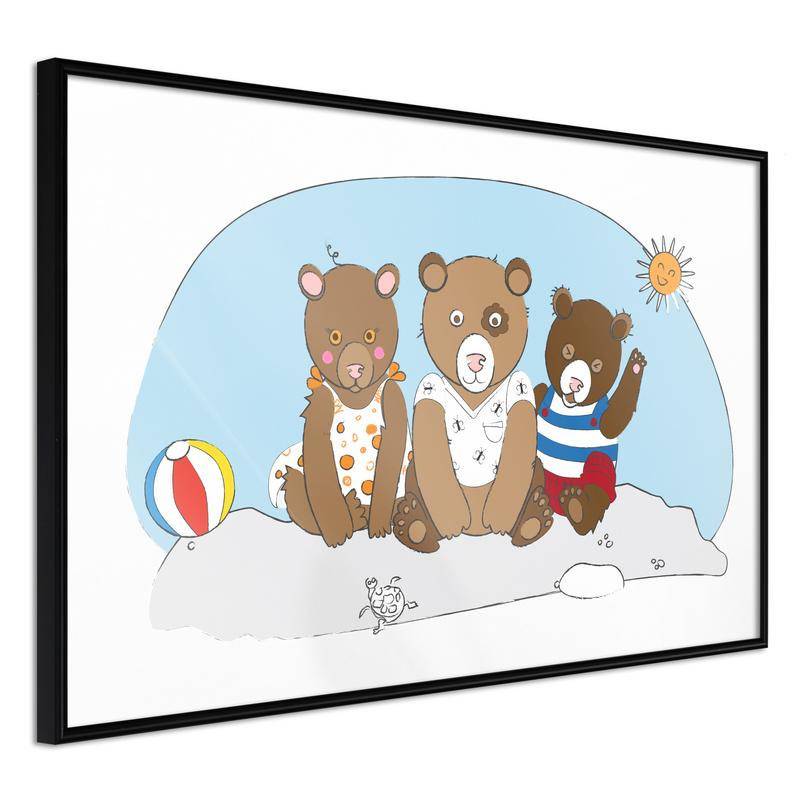 38,00 €Poster in cornice per bambini con tre orsetti - Arredalacasa