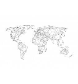 Papier peint - Map of the World - white solids