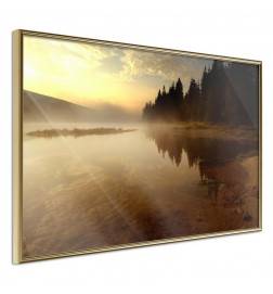 Poster in cornice con un lago nebbioso - Arredalacasa