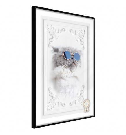 Poster in cornice con il gatto con gli occhiali da sole - Arredalacasa
