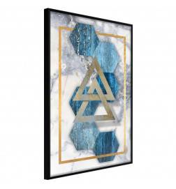 Poster in cornice con i triangoli e gli esagoni - Arredalacasa