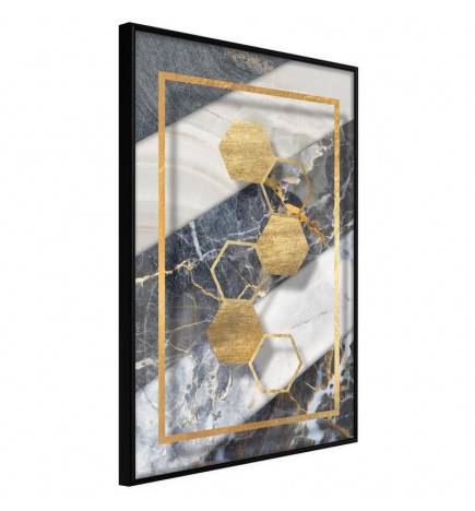 38,00 € Plakat z zlatimi in prozornimi šesterokotniki - Arredalacasa
