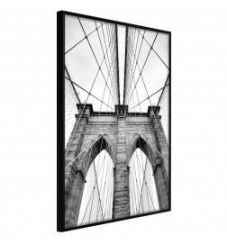 Plakat z newyorškim mostom, videnim od spodaj - Arredalacasa