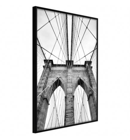 Plakat z newyorškim mostom, videnim od spodaj - Arredalacasa