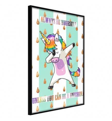 Poster in cornice per bambini con un piccolo unicorno